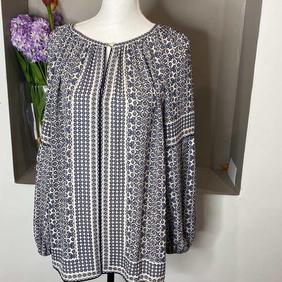 Max studio border print blouse - Picture 3 of 5